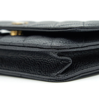 Chanel Classic Wallet On Chain Caviar Black GHW