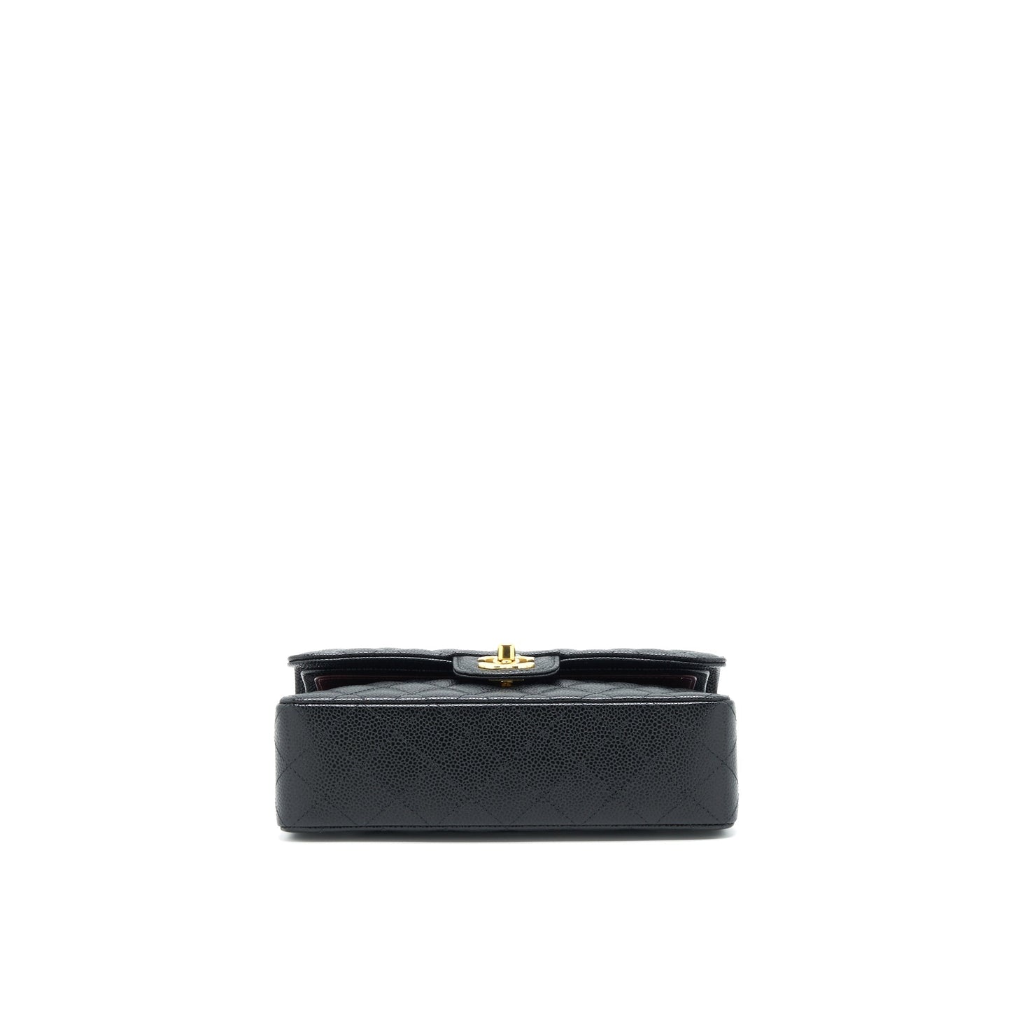 Chanel 22c caviar small classic double flap bag black GHW