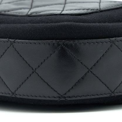 Chanel Camera Bag Leather/ Canvas Black GHW