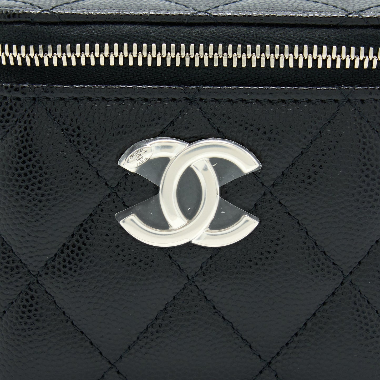 Chanel Mini Vanity With Giant Chain Caviar Black SHW