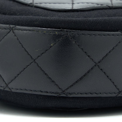 Chanel Camera Bag Leather/ Canvas Black GHW
