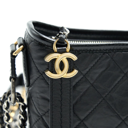 Chanel Small Gabrielle Hobo Bag Black Serial 26