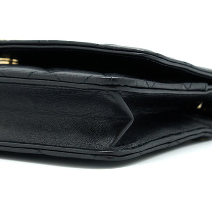 Chanel Coco Charm Wallet On Chain Lambskin Black LGHW