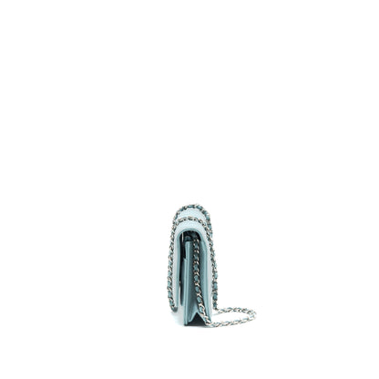 Chanel Wallet On Chain Caviar Pearly Light Blue SHW