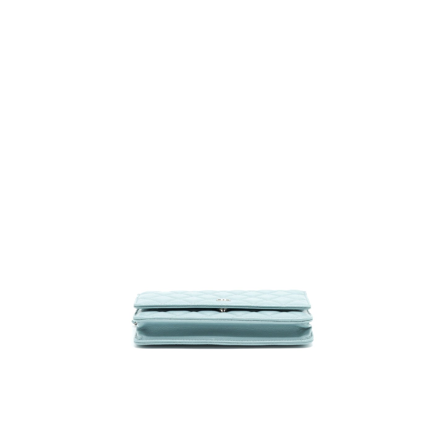 Chanel Wallet On Chain Caviar Pearly Light Blue SHW