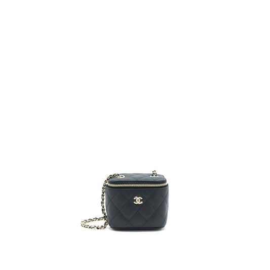 Chanel 22C Mini Vanity With Chain Black Caviar LGHW