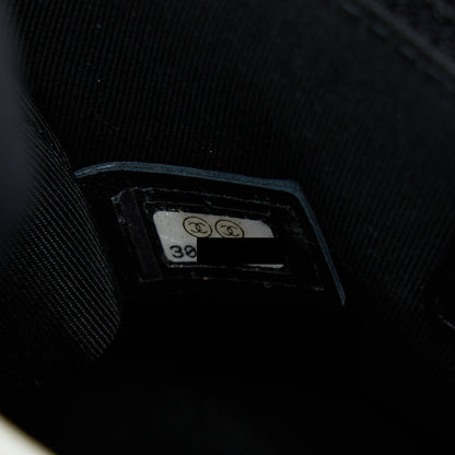 Chanel Seasonal Flap Bag Caviar White With Black Hardware