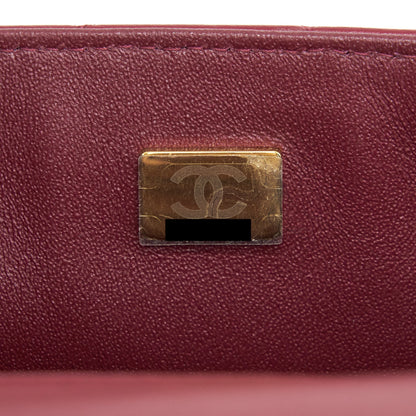 Chanel 22C Mini rectangular flap bag lambskin dark red LGHW microchip