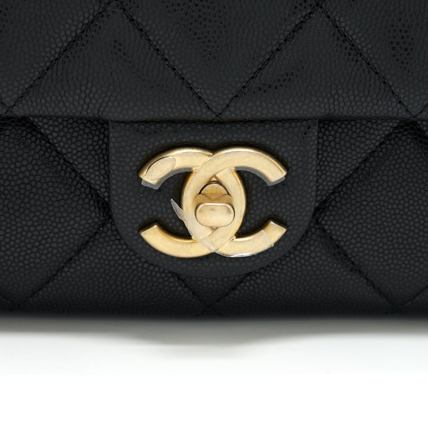 Chanel 22A Small Flap Bag With Button On Chains Caviar Black Brushed GHW
