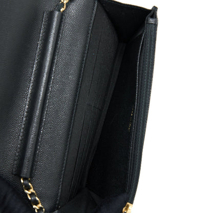 Chanel Boy Wallet On Chain Caviar Black LGHW