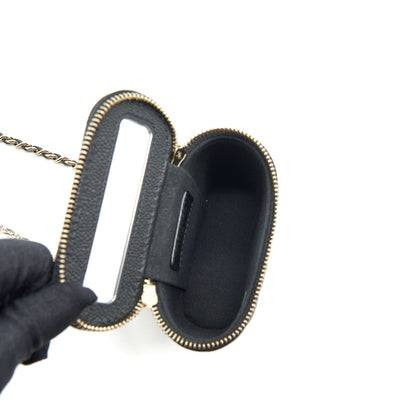 Chanel 22P Vertical Mini Vanity With CC Logo Chain Caviar Black LGHW