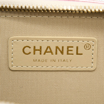 Chanel 21P Crossbody Flap Bag Lambskin Iridescent Pink LGHW(Microchip)