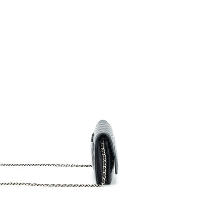 Chanel Wallet On Chain Lambskin Black SHW