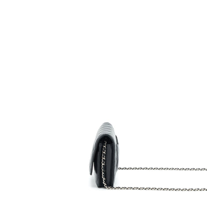 Chanel Wallet On Chain Lambskin Black SHW