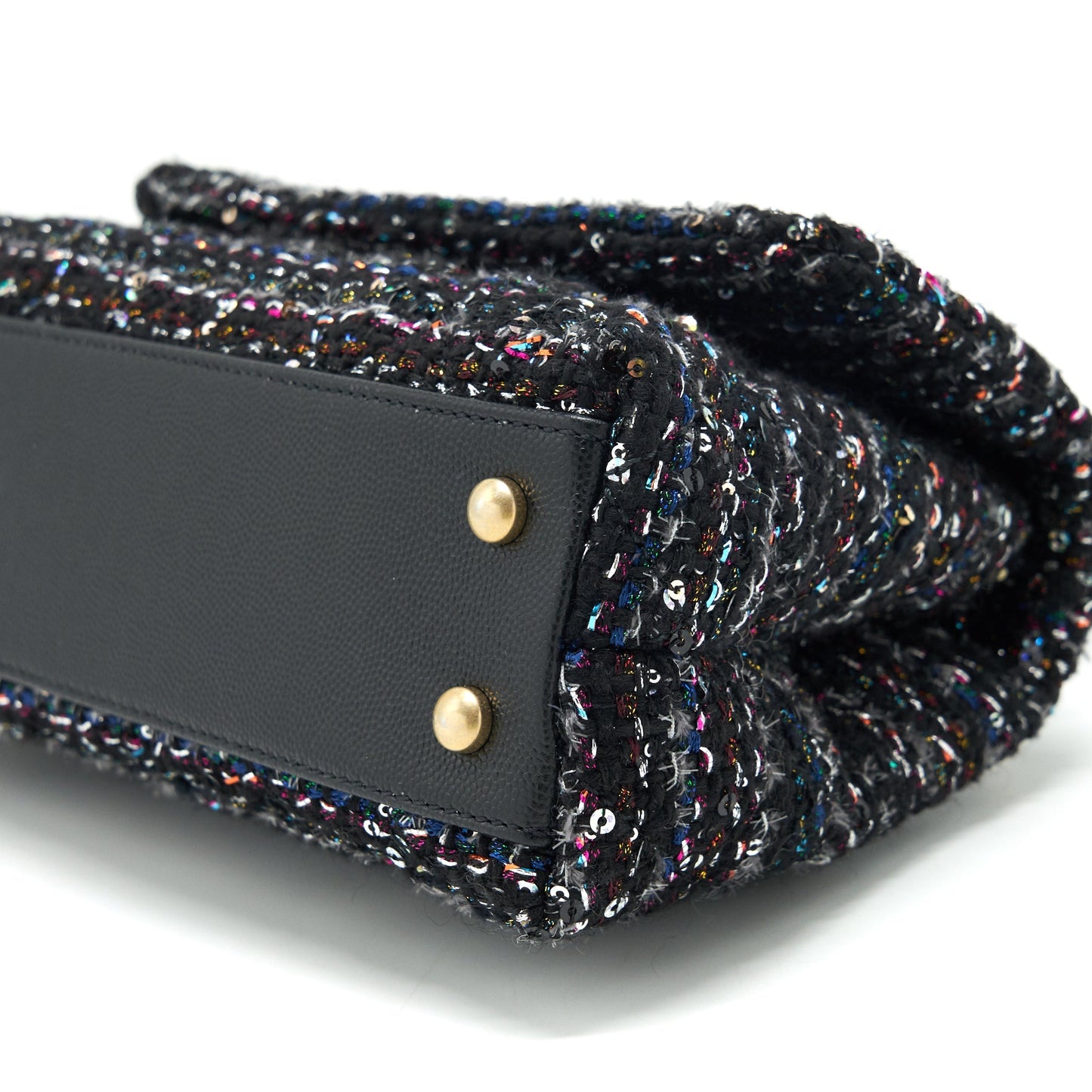 Chanel small tweed coco handle 24cm black GHW