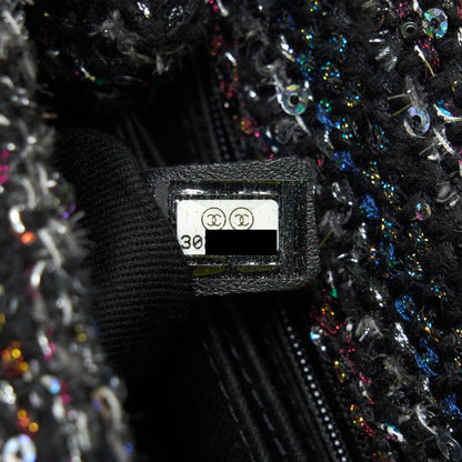 Chanel small tweed coco handle 24cm black GHW