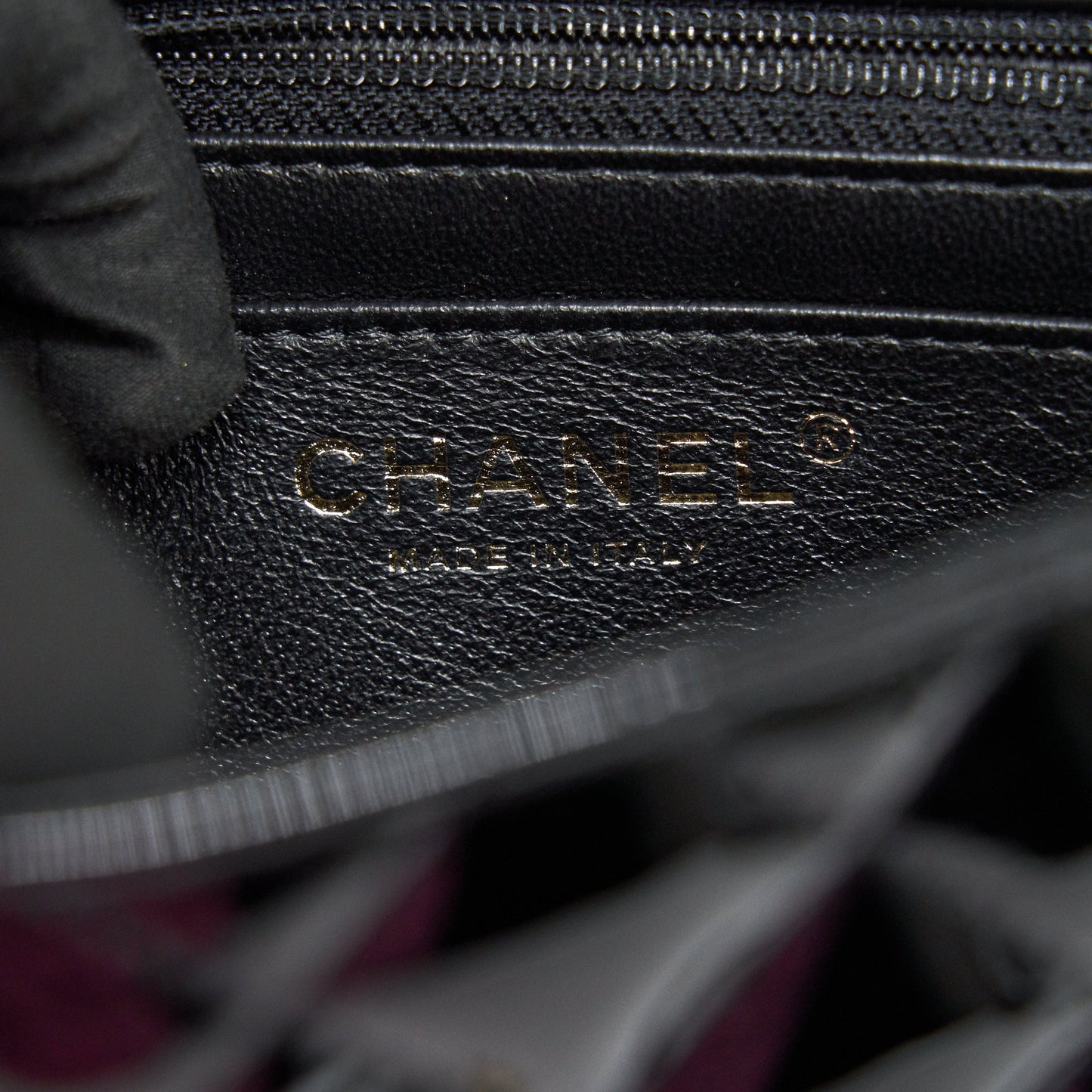 CHANEL MINI SQUARE FLAP BAG QUILTED PATENT LEATHER BLACK GHW