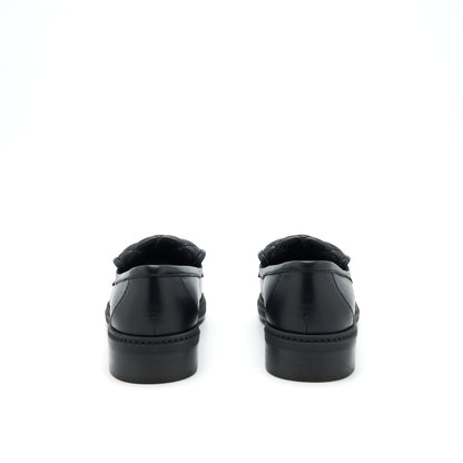 Chanel Size 37 22S Quilted CC Logo Loafer Black LGHW