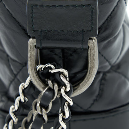 Chanel Small Gabrielle Hobo Bag Calfskin Black Multicolour Hardware