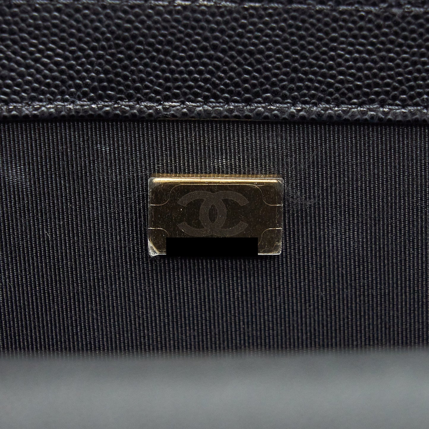 Chanel Medium Boy Bag Caviar Black With Brushed GHW (Microchip)