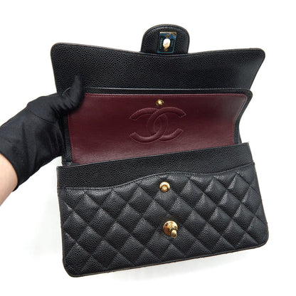 Chanel Medium Classic Double Flap Bag Caviar Black GHW