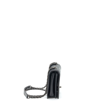 Chanel Small Crossbody Bag Aged Calfskin Ruthenium Hardware