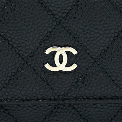 Chanel Classic Wallet On Chain Caviar Black SHW