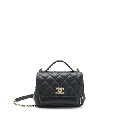 Chanel 22P Small Business Affinity Grained Calfskin Black LGHW (Microchip)