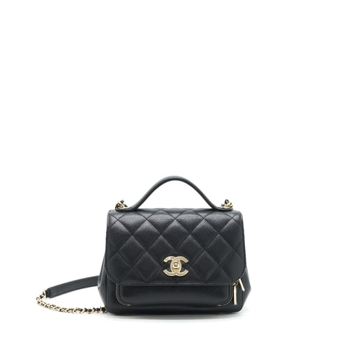 Chanel 22P Small Business Affinity Grained Calfskin Black LGHW (Microchip)