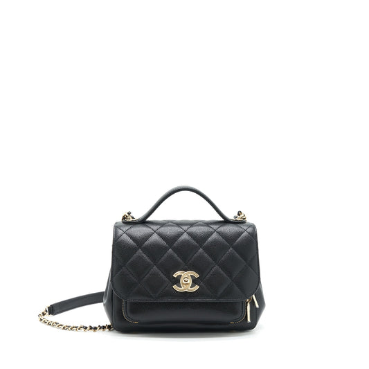 Chanel 22P Small Business Affinity Grained Calfskin Black LGHW (Microchip)