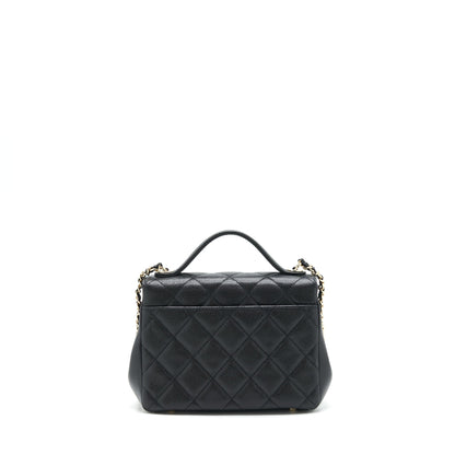 Chanel 22P Small Business Affinity Grained Calfskin Black LGHW (Microchip)