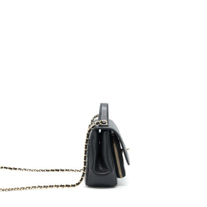 Chanel 22P Small Business Affinity Grained Calfskin Black LGHW (Microchip)