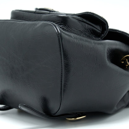Chanel 22C Mini Duma Backpack Aged Calfskin Black LGHW (Microchip)