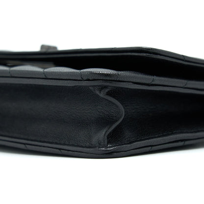 Chanel 2.55 So Black Wallet On Chain Calfskin With Black Hardware