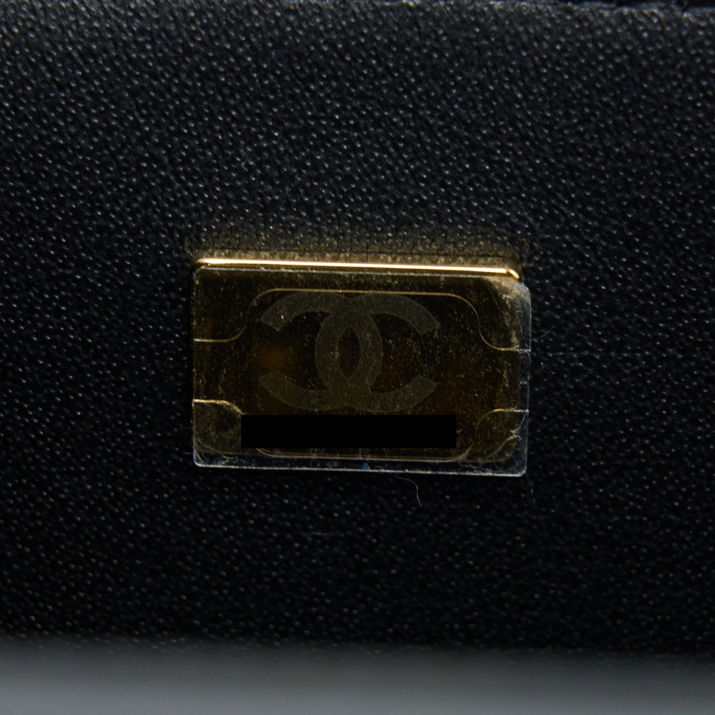 Chanel 21K Top Handle Mini Rectangular Flap Bag Lambskin Black Brushed GHW(Microchip)