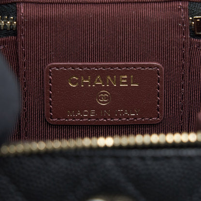 Chanel 22C Mini Vanity With Chain Black Caviar LGHW