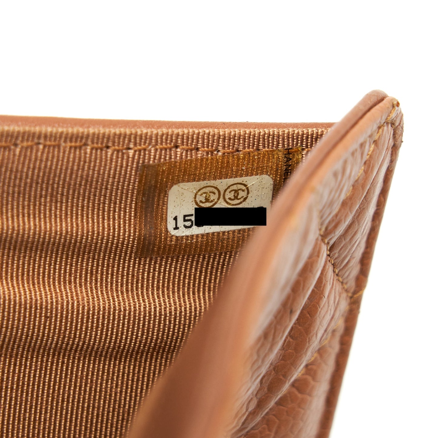 Chanel caviar fold long wallet dark beige