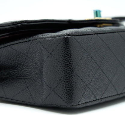 Chanel Small Classic Double Flap Caviar Black GHW (Microchip)