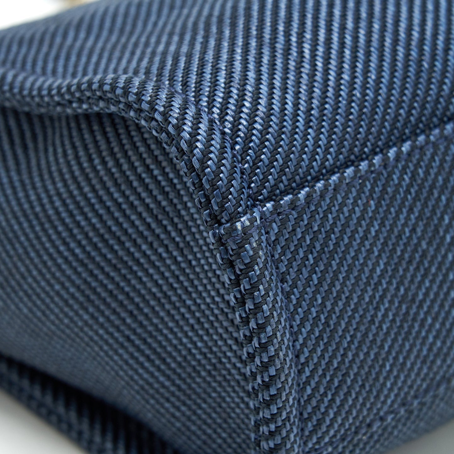 Chanel Small Deauville Tote bag Denim blue SHW