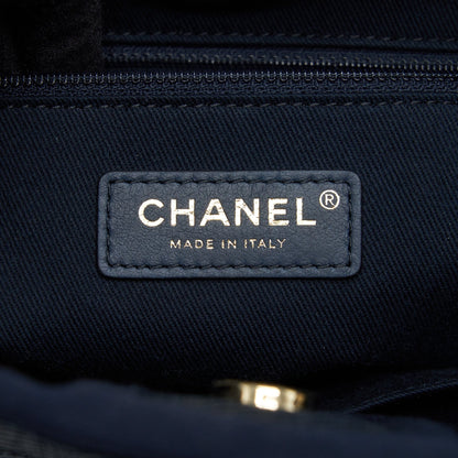 Chanel Small Deauville Tote bag Denim blue SHW