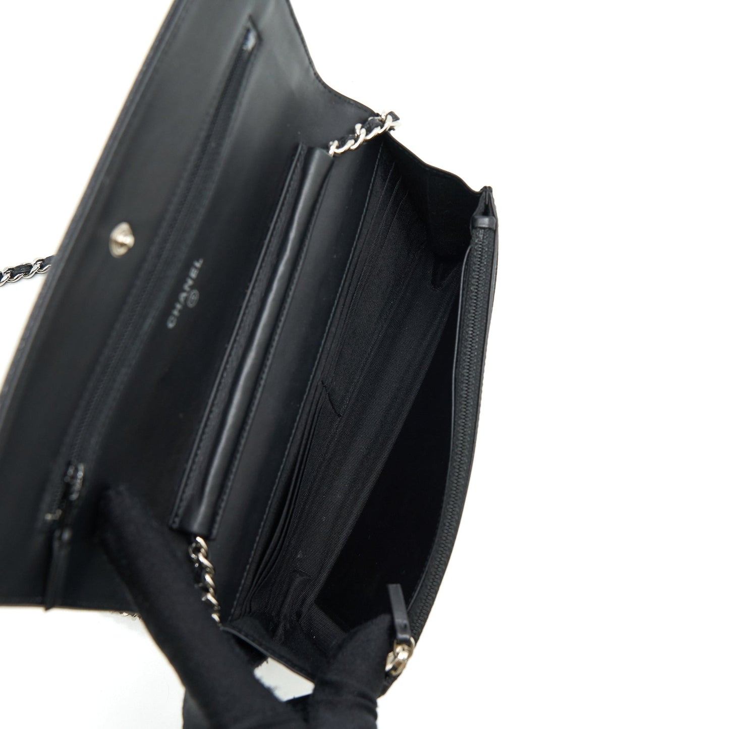 Chanel Wallet On Chain Caviar Black SHW