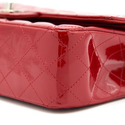 Chanel Medium Classic Double Flap Bag Patent Leather Red SHW