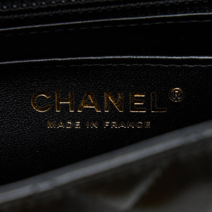 Chanel Mini Rectangular Flap Bag Lambskin Black LGHW (Microchip)