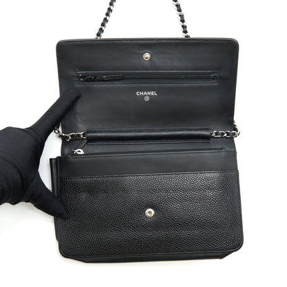 Chanel Wallet On Chain Caviar Black SHW