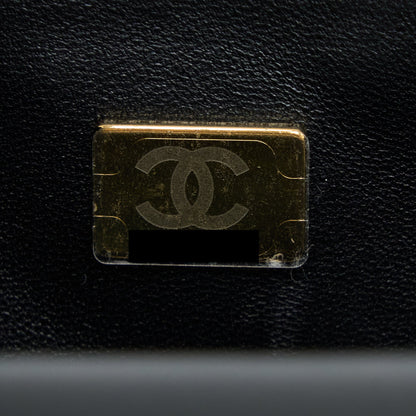 Chanel Mini Rectangular Flap Bag Lambskin Black LGHW (Microchip)