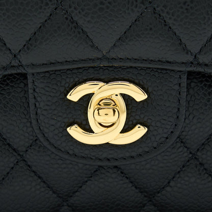 Chanel Small Classic Double Flap Bag Caviar Black GHW