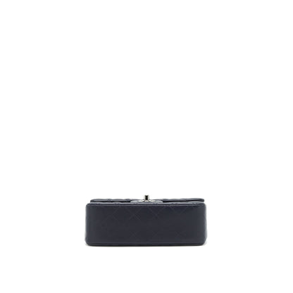 Chanel Mini Rectangular Lambskin Dark Purple Black Hardware
