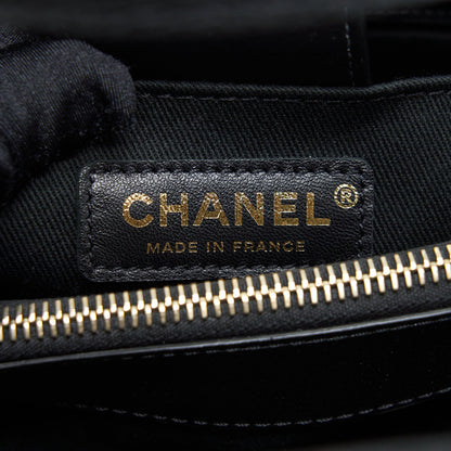 Chanel Suede Leather Tote Bag Black LGHW