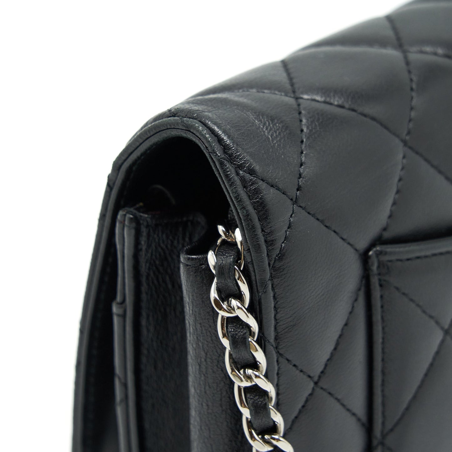 Chanel Wallet On Chain Lambskin Black SHW