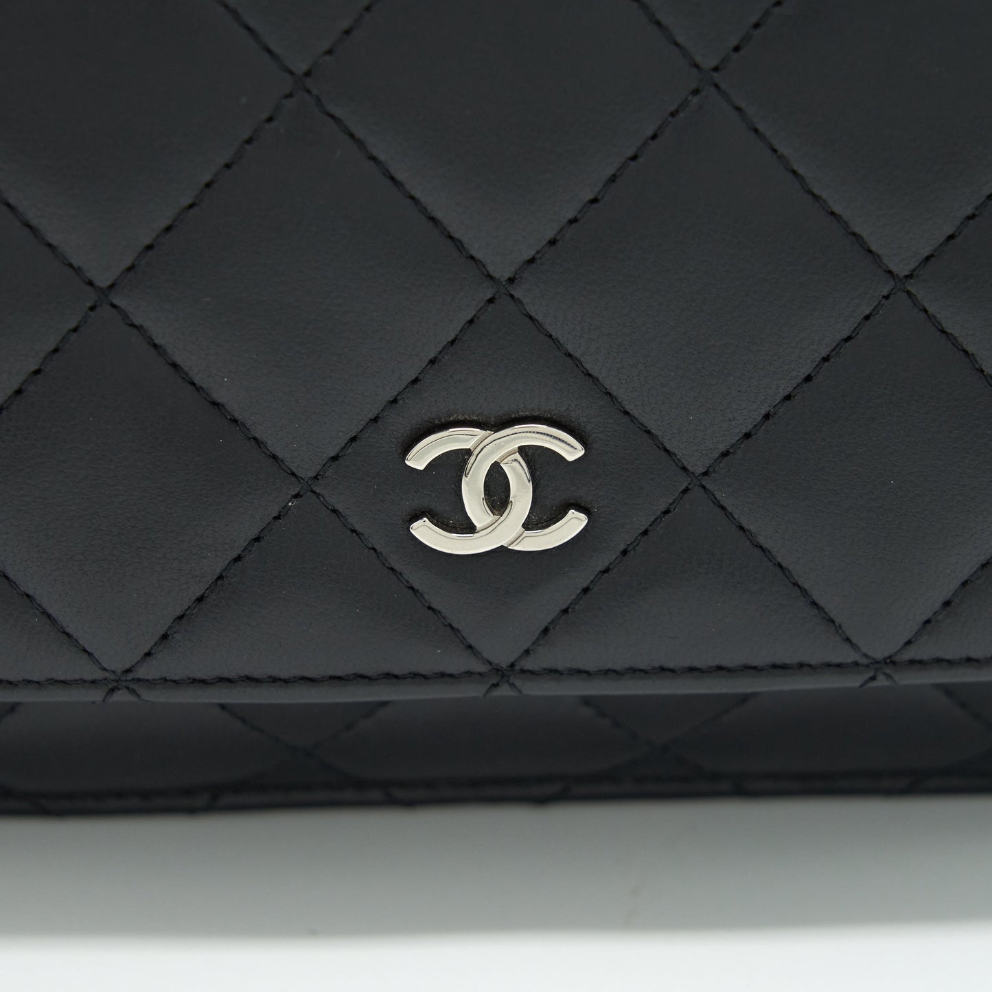 Chanel Wallet On Chain Lambskin Black SHW